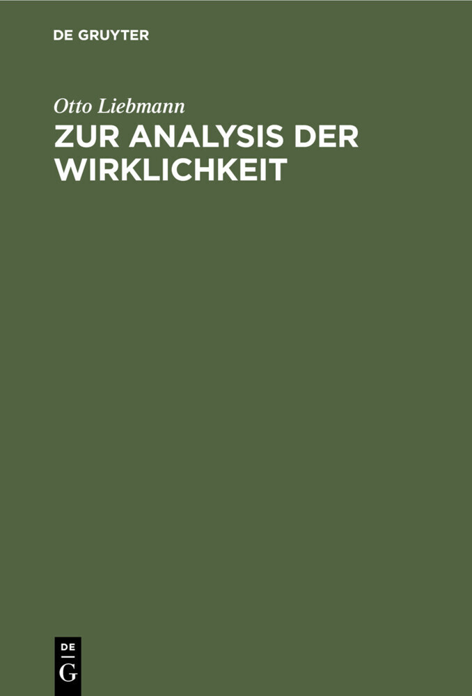 Zur Analysis der Wirklichkeit main product photo