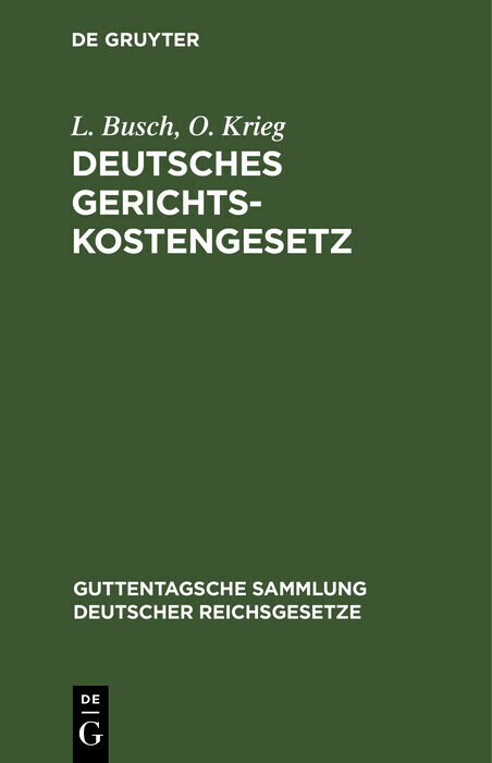 Deutsches Gerichtskostengesetz main product photo