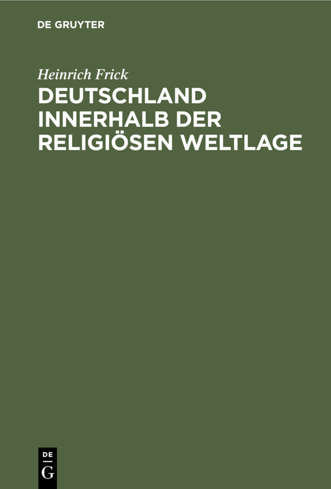 Deutschland innerhalb der religiösen Weltlage main product photo