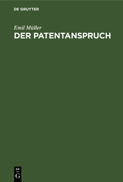 Der Patentanspruch main product photo