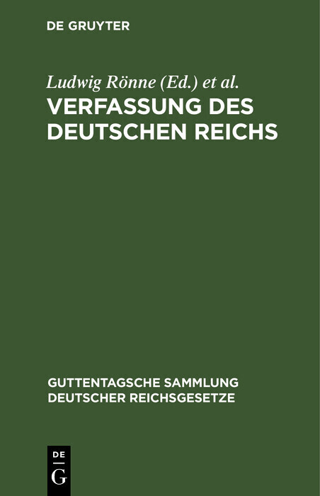 Verfassung des Deutschen Reichs main product photo