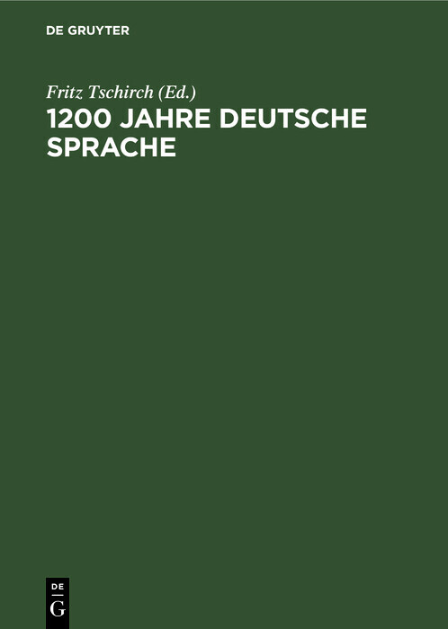 1200 Jahre deutsche Sprache main product photo