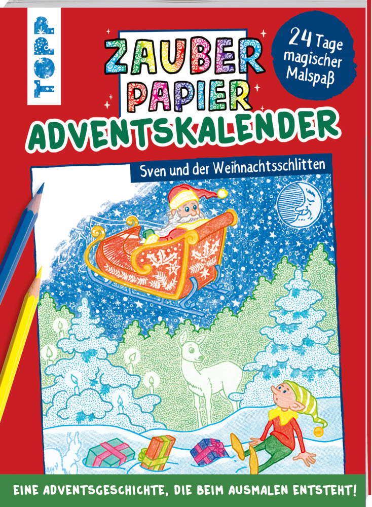Zauberpapier Adventskalender - Sven und der Weihnachtsschlitten main product photo