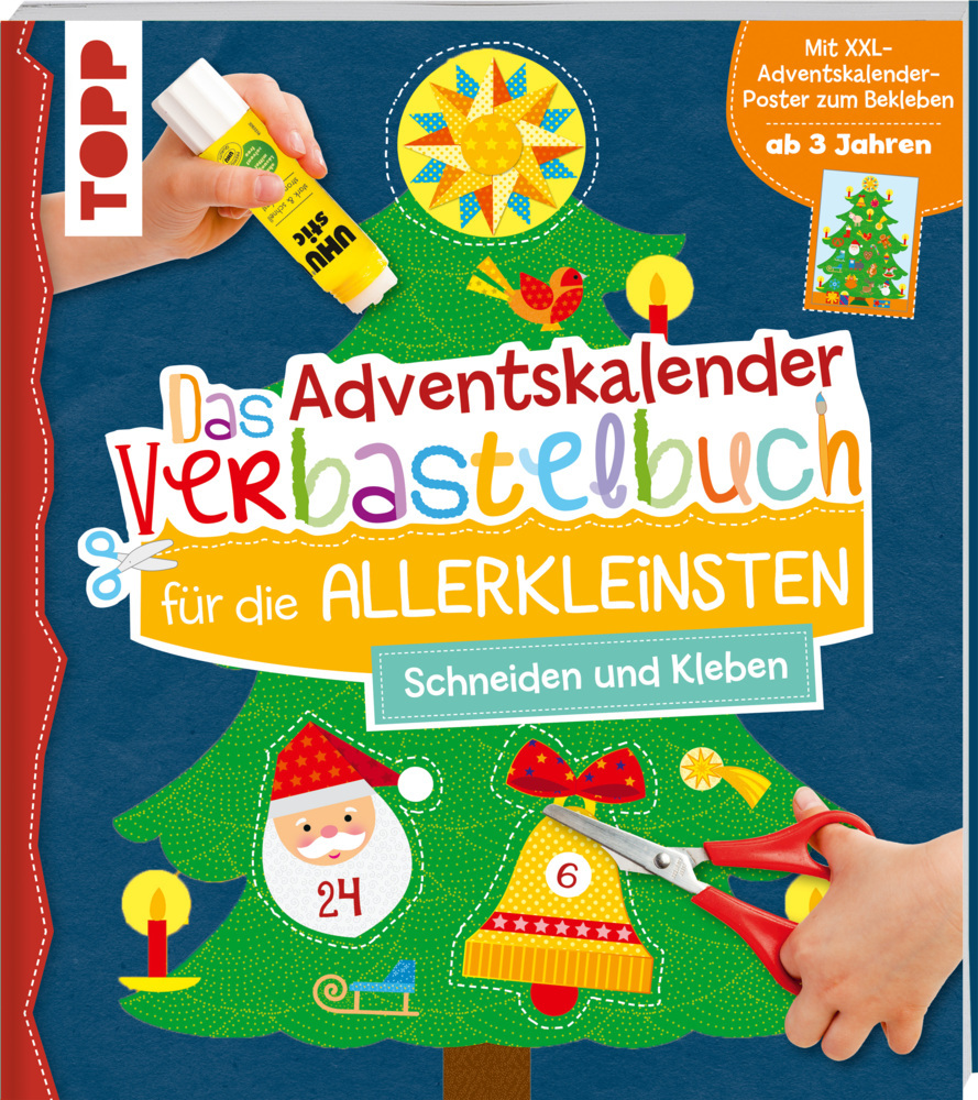 Das Adventskalender-Verbastelbuch für die Allerkleinsten. Schneiden und Kleben. Mit XXL-Poster main product photo