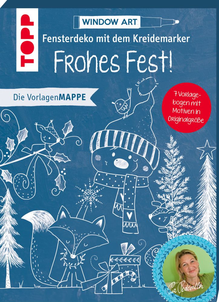 Vorlagenmappe Fensterdeko mit dem Kreidemarker - Frohes Fest! main product photo