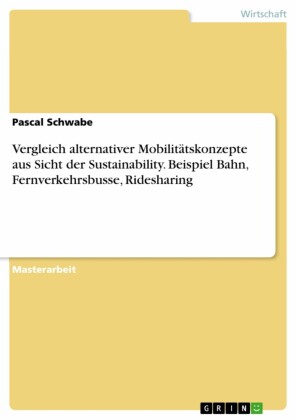 Vergleich alternativer Mobilitätskonzepte aus Sicht der Sustainability. Beispiel Bahn, Fernverkehrsbusse, Ridesharing