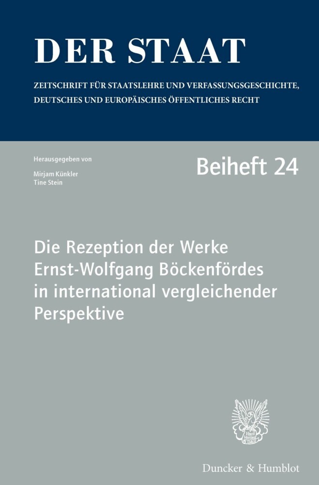 Die Rezeption der Werke Ernst-Wolfgang Böckenfördes in international vergleichender Perspektive. main product photo
