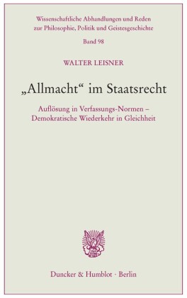 »Allmacht« im Staatsrecht.