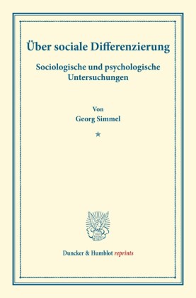 Über sociale Differenzierung.