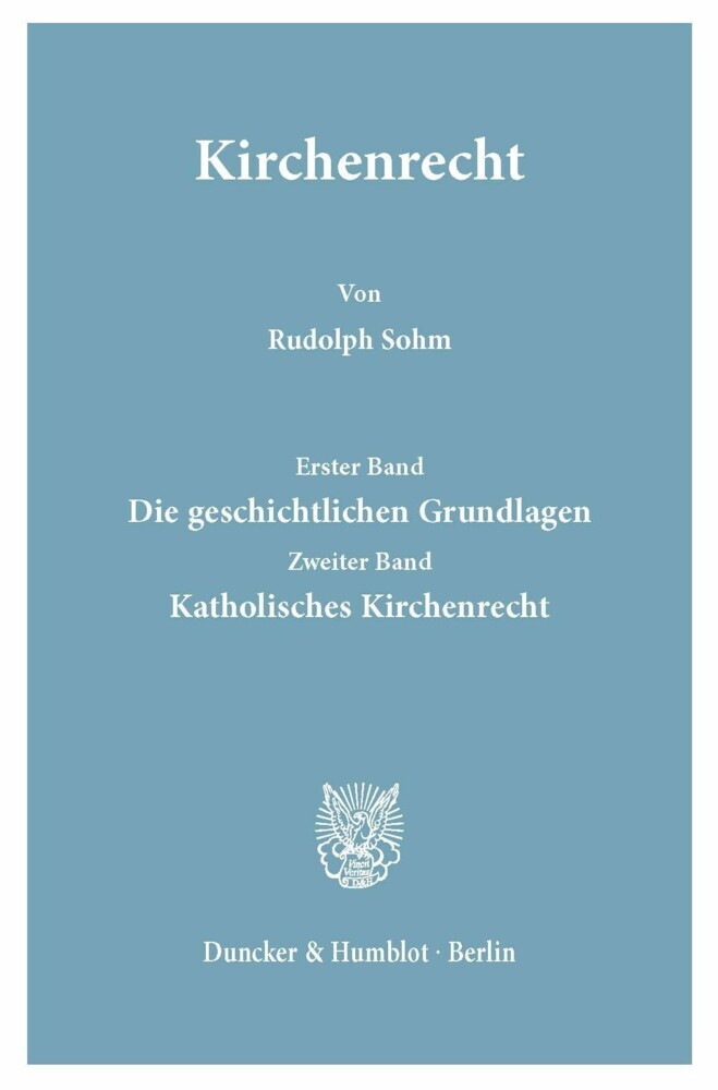 Kirchenrecht. (Aus Binding, Systematisches Handbuch der deutschen Rechtswissenschaft). main product photo