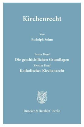 Kirchenrecht. (Aus Binding, Systematisches Handbuch der deutschen Rechtswissenschaft).