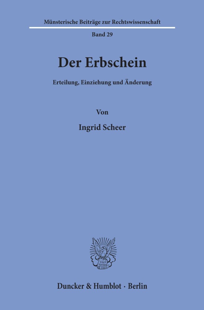 Der Erbschein. main product photo