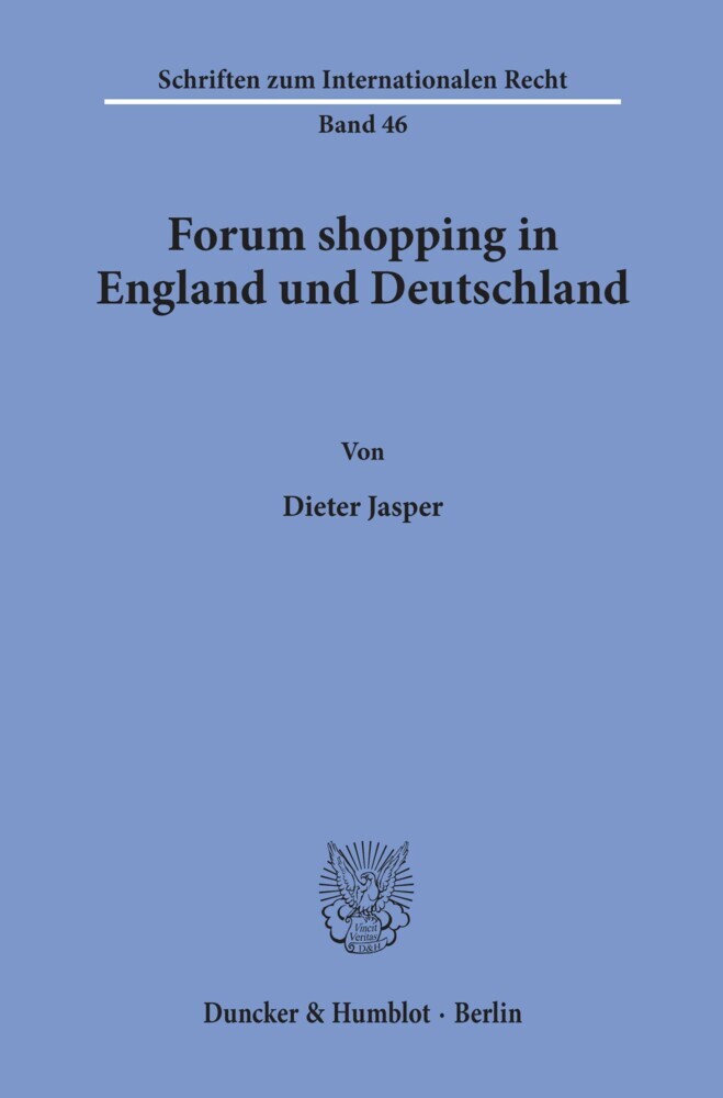 Forum shopping in England und Deutschland. main product photo