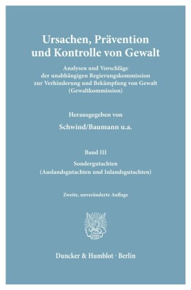 Ursachen, Prävention und Kontrolle von Gewalt.