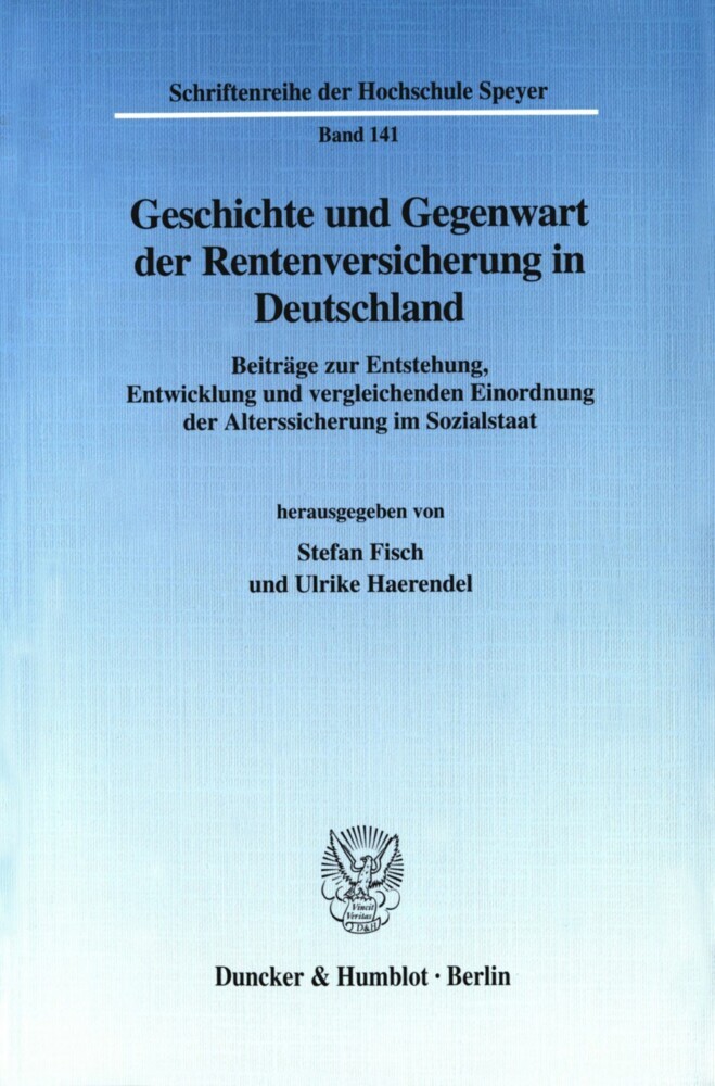 Geschichte und Gegenwart der Rentenversicherung in Deutschland. main product photo