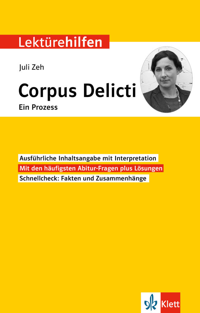 Klett Lektürehilfen Juli Zeh, Corpus Delicti. Ein Prozess main product photo