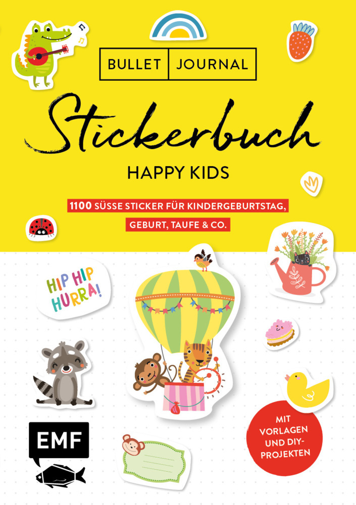 Bullet Journal - Stickerbuch Happy Kids: 1100 süße Sticker für Kindergeburtstag, Geburt, Taufe & Co. main product photo