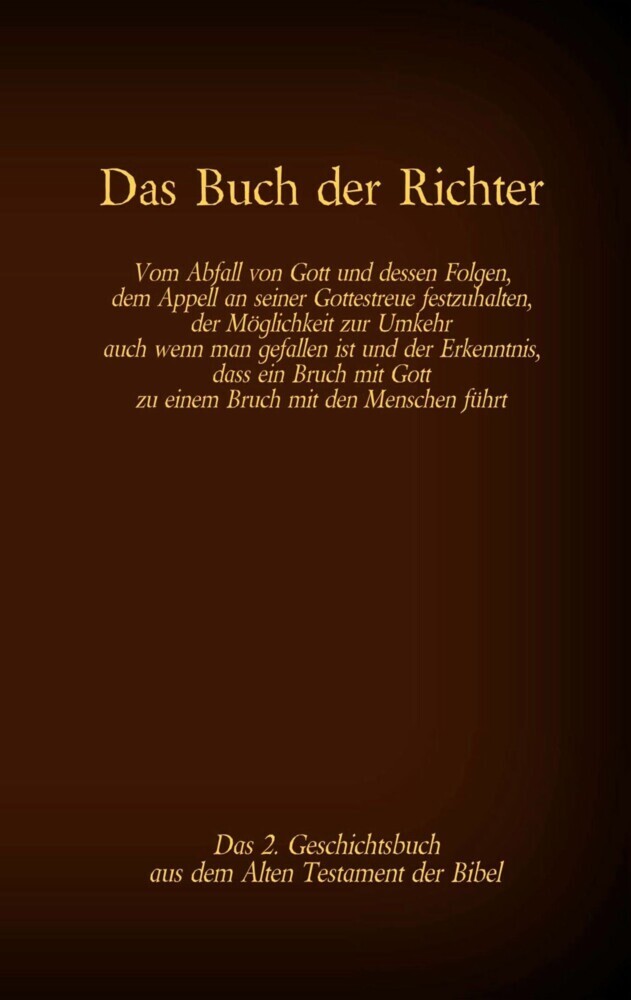 Das Buch der Richter, das 2. Geschichtsbuch aus dem Alten Testament der Bibel main product photo