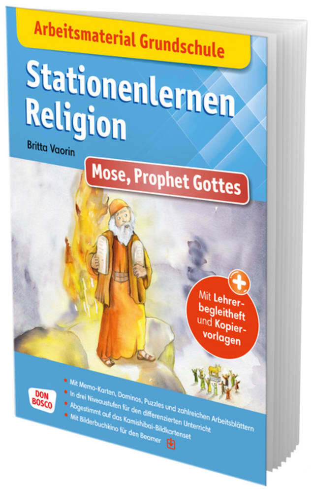 Arbeitsmaterial Grundschule. Stationenlernen Religion: Mose, Prophet Gottes main product photo