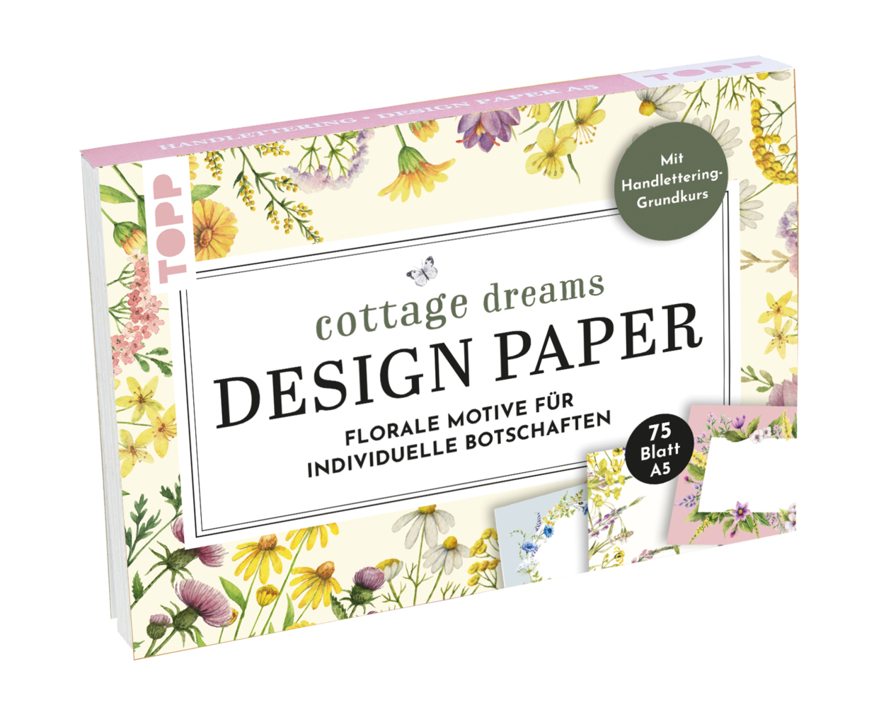 Handlettering Design Paper Block Cottage Dreams A5 main product photo