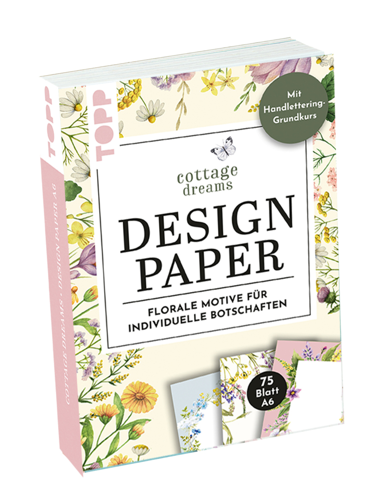 Handlettering Design Paper Block Cottage Dreams A6 main product photo