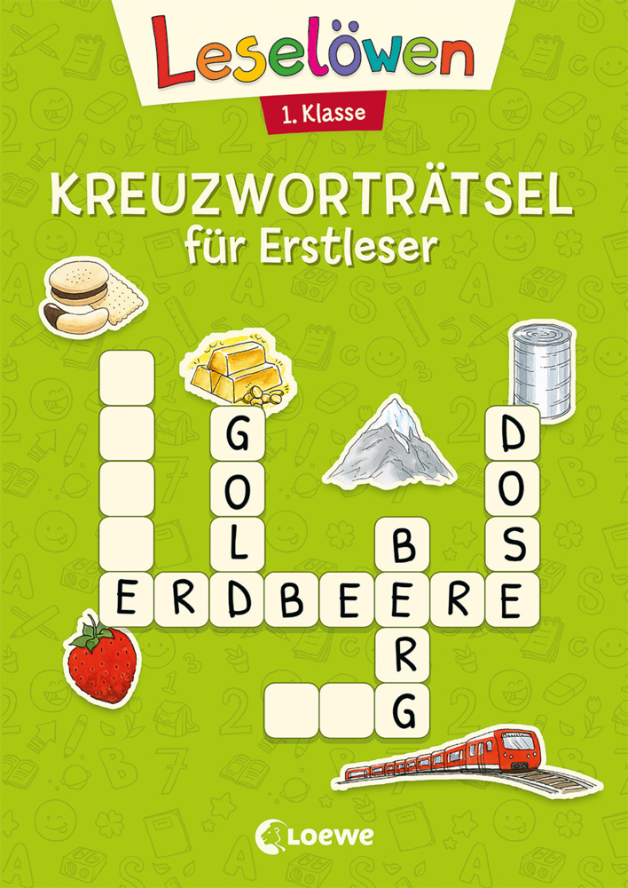 Leselöwen Kreuzworträtsel für Erstleser - 1. Klasse (Hellgrün) main product photo