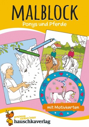 Malbuch ab 4 Jahre für Junge und Mädchen - Pferde