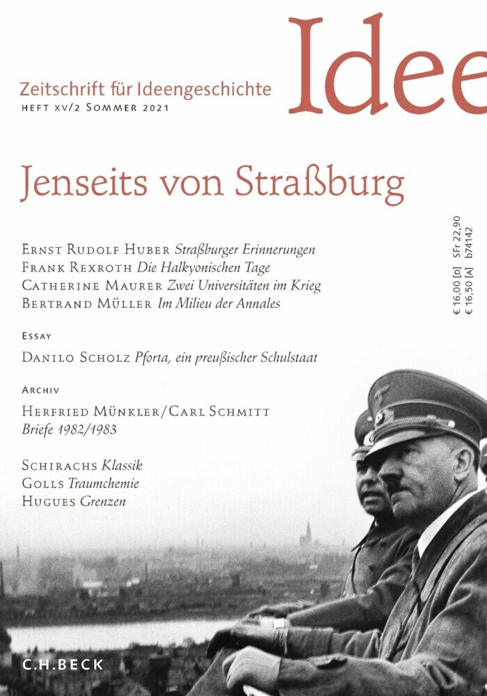 Zeitschrift für Ideengeschichte Heft XV/2 Sommer 2021 main product photo