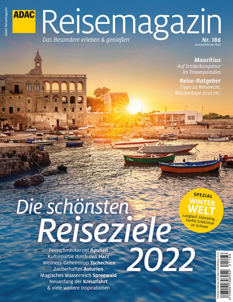ADAC Reisemagazin 12/21 mit Titelthema Top Reisethemen 2022 main product photo