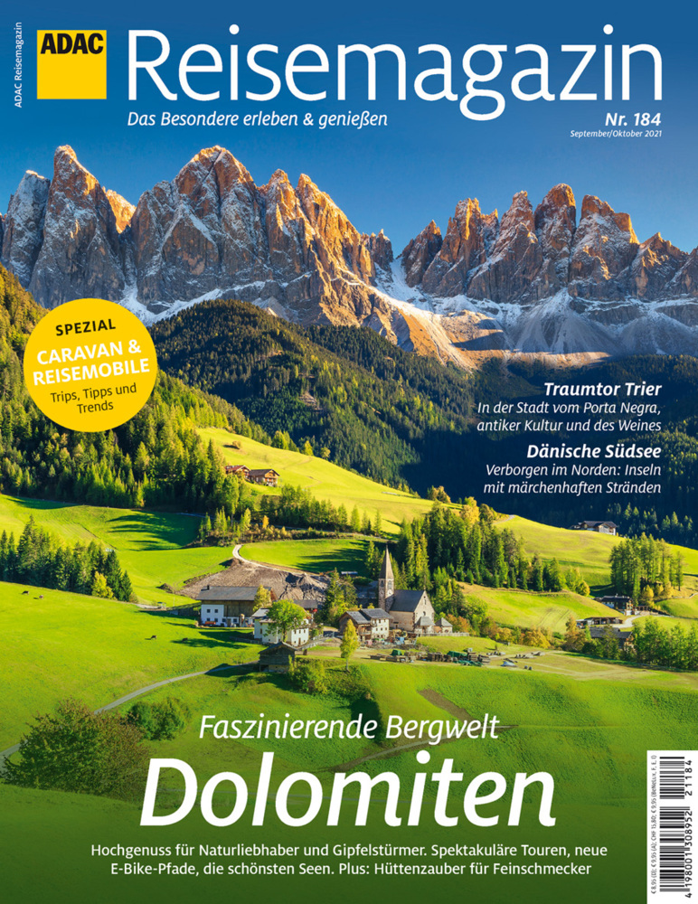 ADAC Reisemagazin 08/21 mit Titelthema Dolomiten main product photo