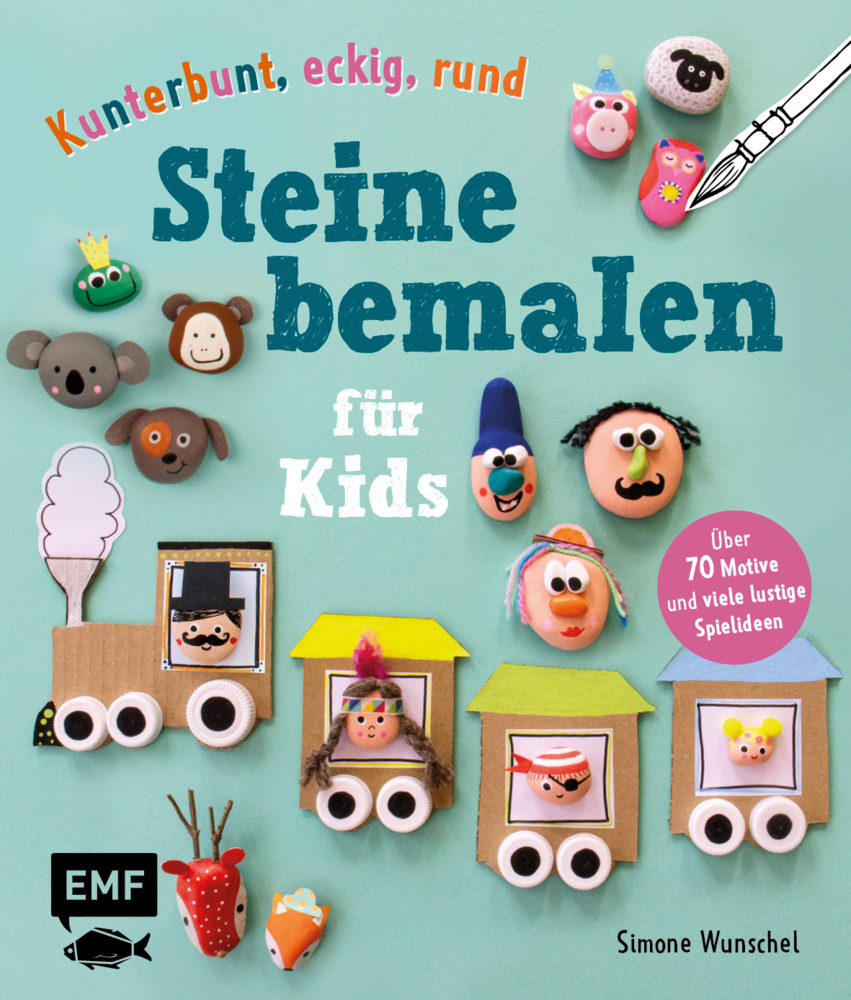 Kunterbunt, eckig, rund - Steine bemalen für Kids main product photo
