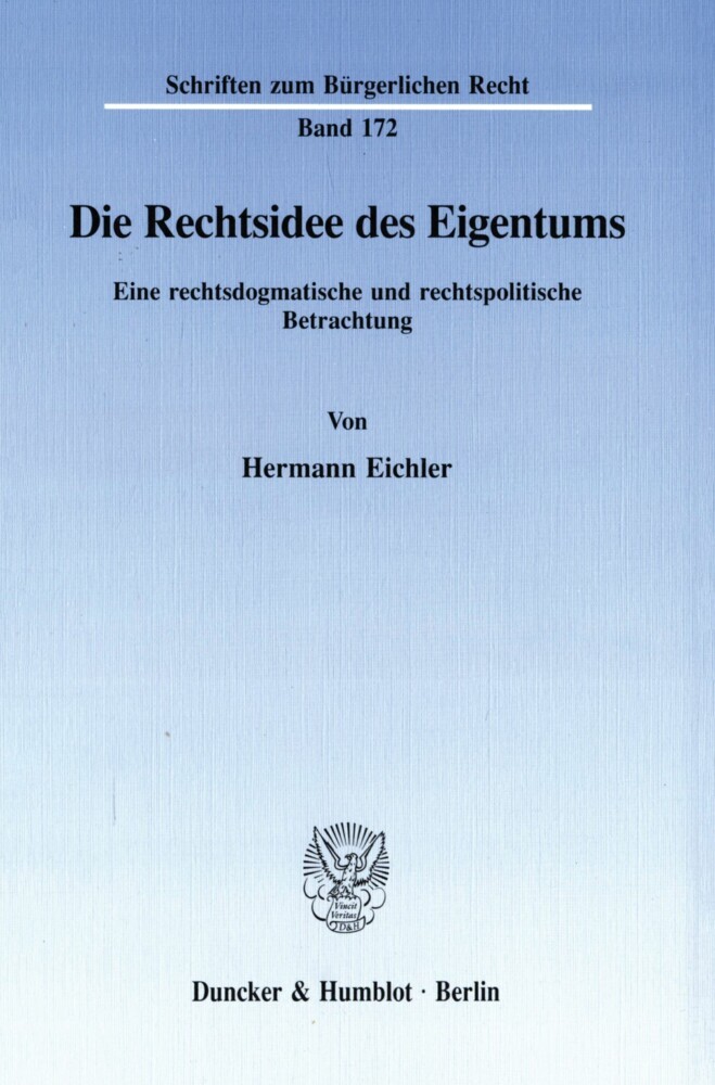 Die Rechtsidee des Eigentums. main product photo
