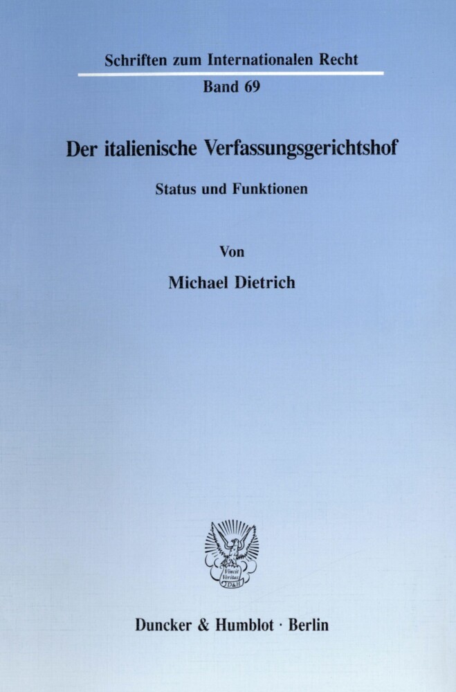 Der italienische Verfassungsgerichtshof. main product photo