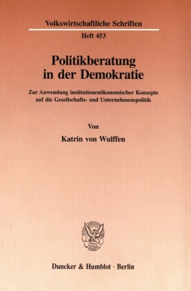 Politikberatung in der Demokratie.