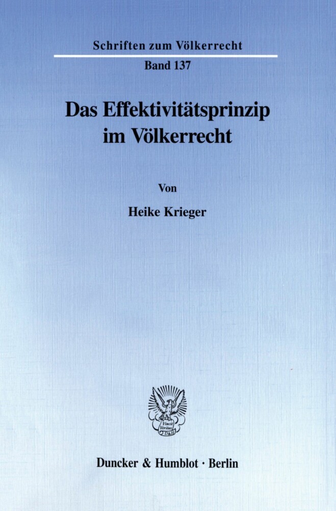 Das Effektivitätsprinzip im Völkerrecht. main product photo