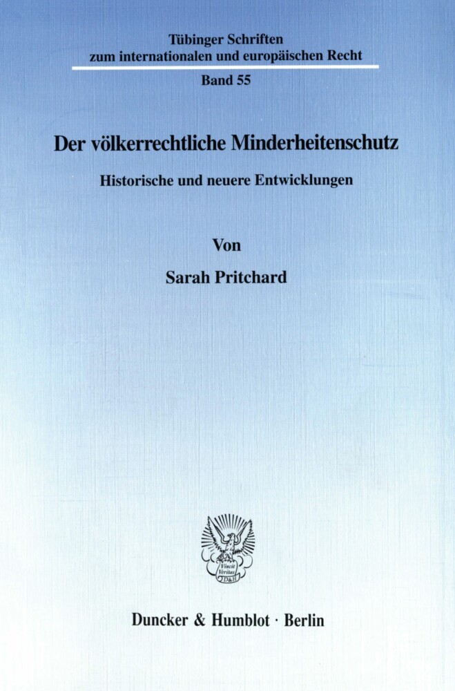 Der völkerrechtliche Minderheitenschutz. main product photo