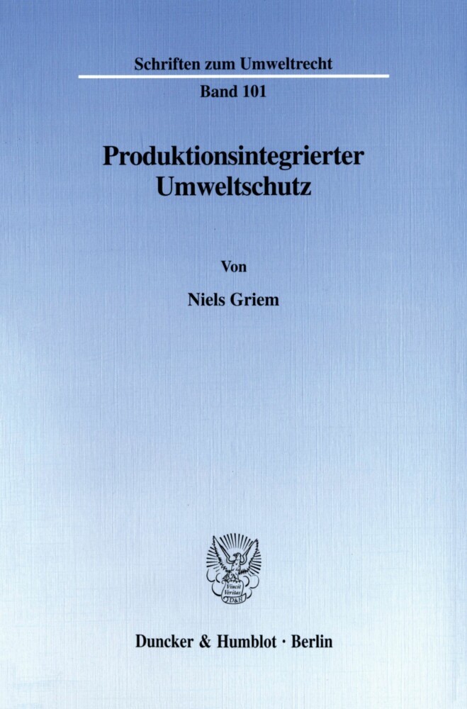 Produktionsintegrierter Umweltschutz. main product photo