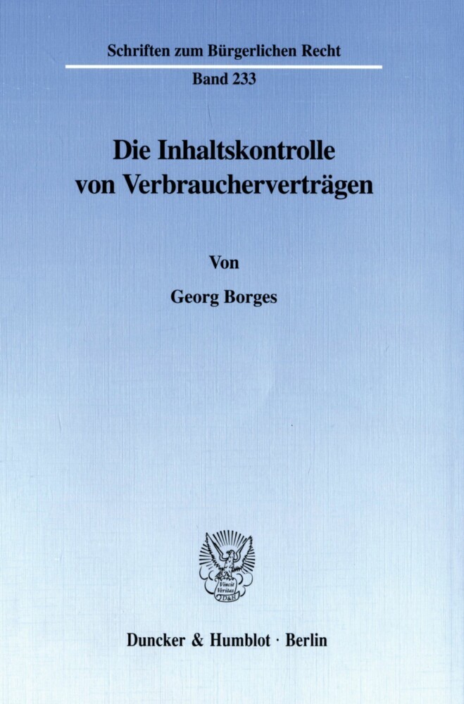 Die Inhaltskontrolle von Verbraucherverträgen. main product photo