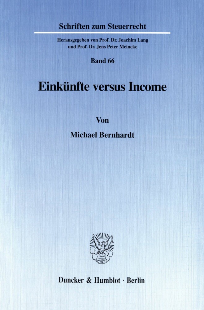 Einkünfte versus Income. main product photo