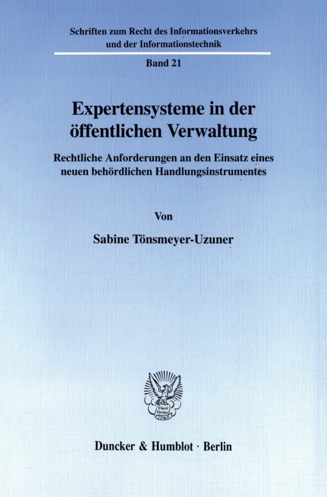 Expertensysteme in der öffentlichen Verwaltung. main product photo