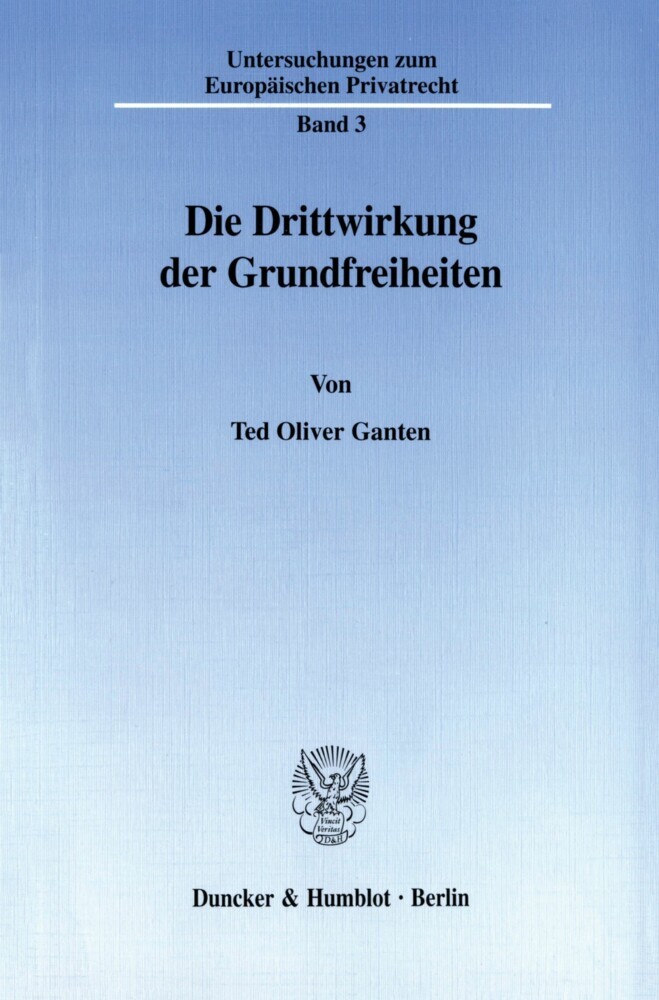 Die Drittwirkung der Grundfreiheiten. main product photo