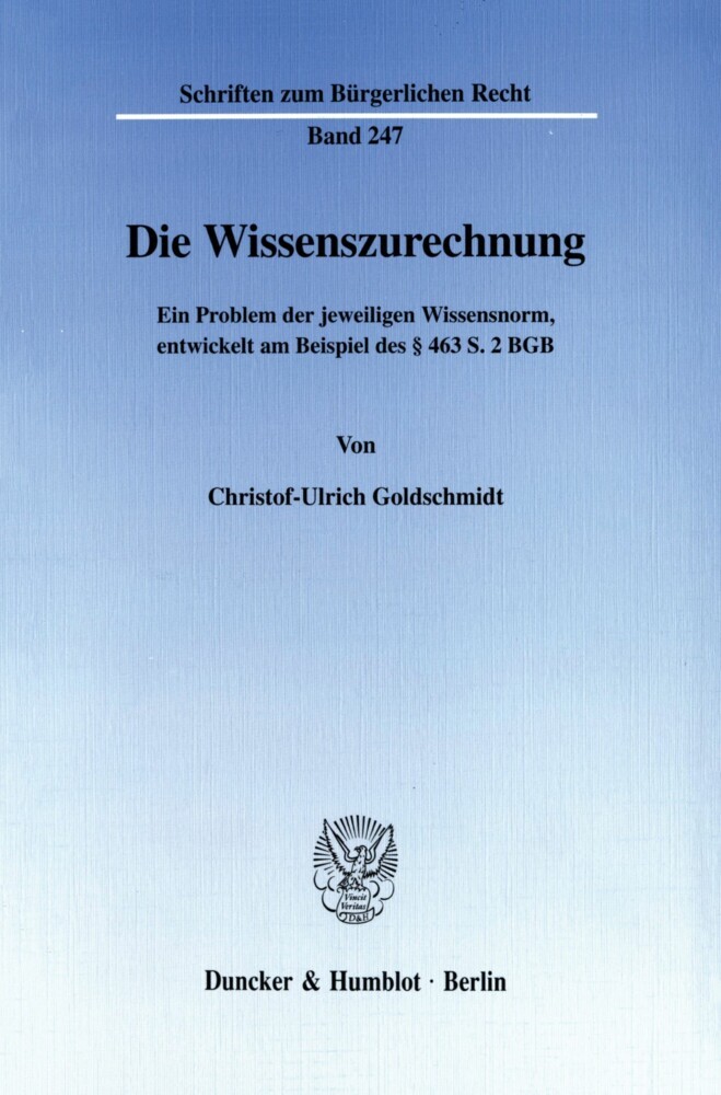 Die Wissenszurechnung. main product photo