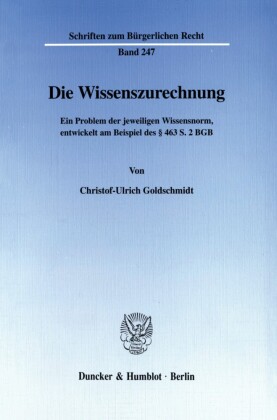 Die Wissenszurechnung.