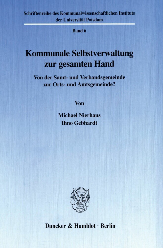 Kommunale Selbstverwaltung zur gesamten Hand. main product photo