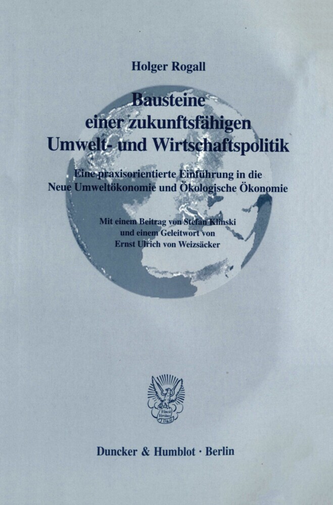 Bausteine einer zukunftsfähigen Umwelt- und Wirtschaftspolitik. main product photo