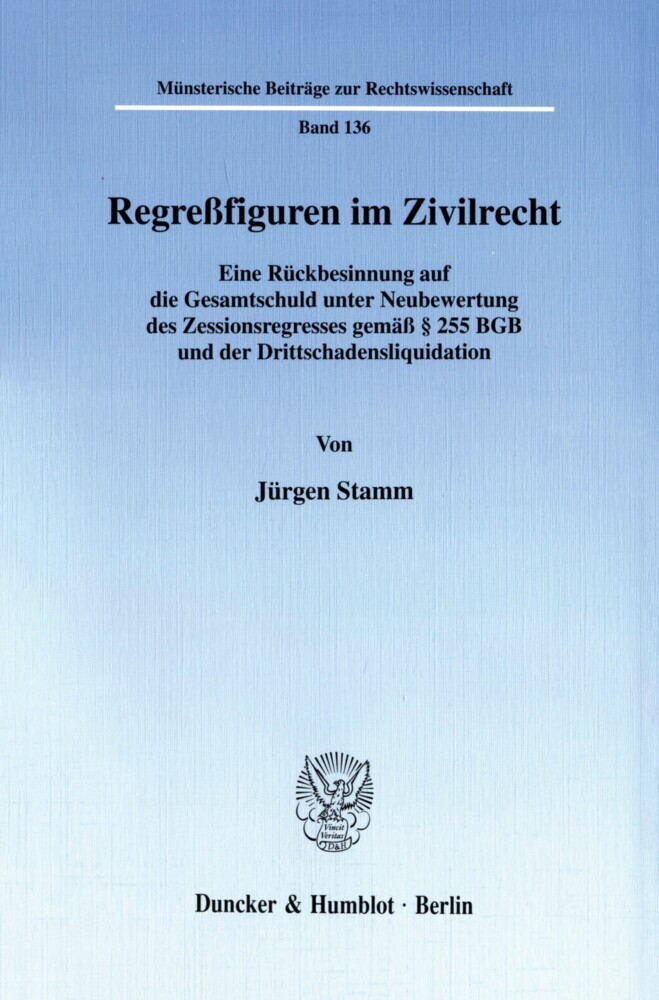 Regreßfiguren im Zivilrecht. main product photo
