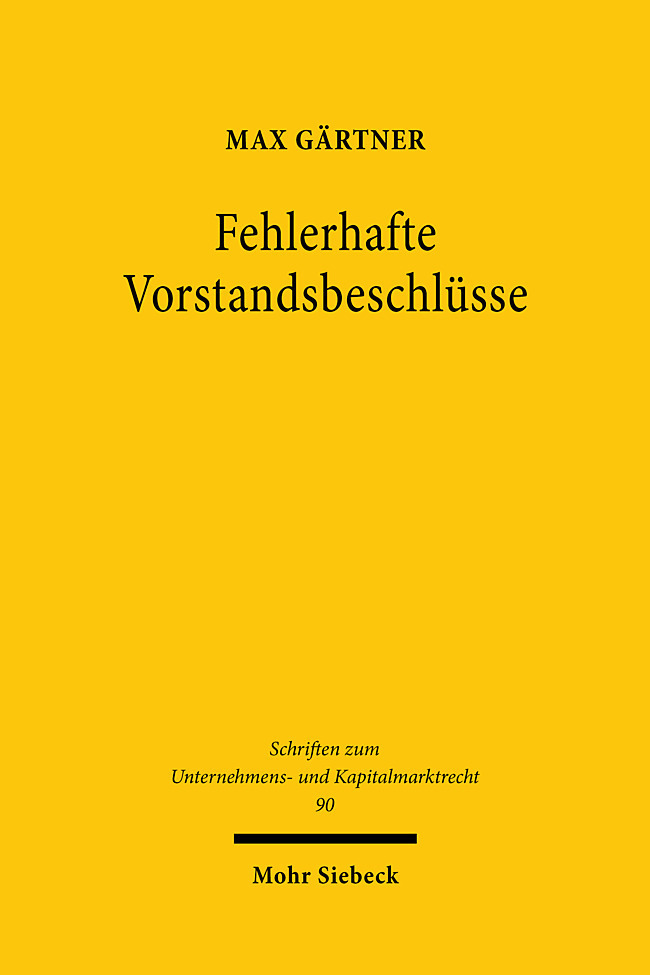 Fehlerhafte Vorstandsbeschlüsse main product photo