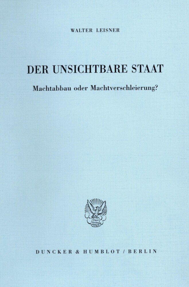 Der Unsichtbare Staat. main product photo