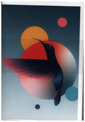 VE Vögel auf Instagram Klappkarte - Motiv Annakolibri 5 Ex.
