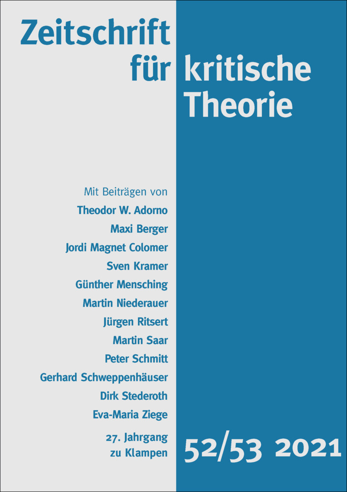 Zeitschrift für kritische Theorie / Zeitschrift für kritische Theorie, Heft 52/53 main product photo